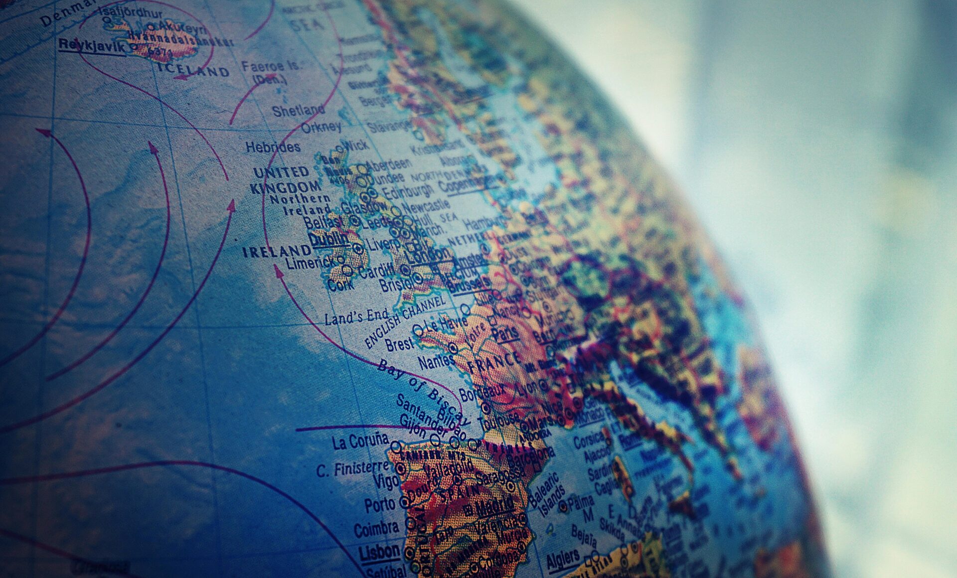 Globe map